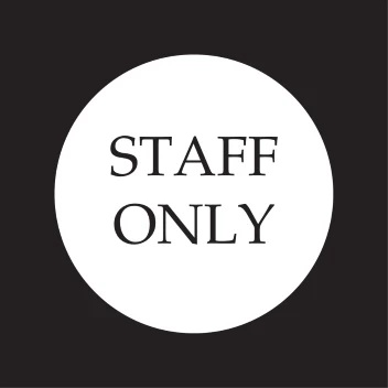 Staff Only Decal