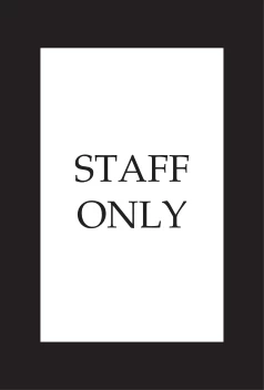 Staff Only Decal