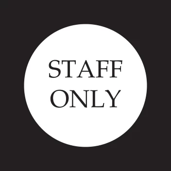 Staff Only Decal