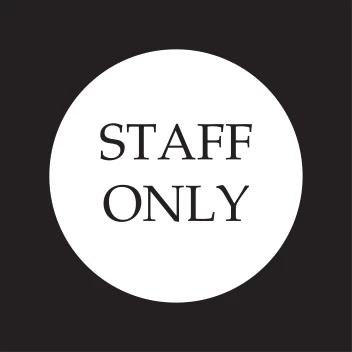 Staff Only Decal