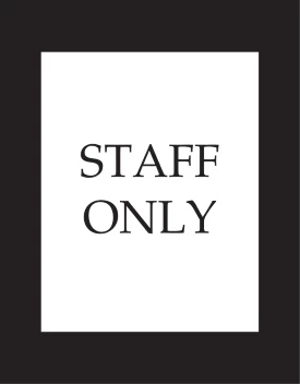 Staff Only Decal