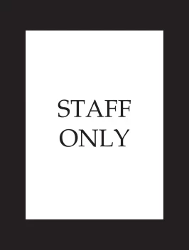 Staff Only Decal