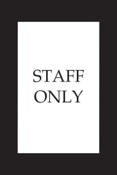 Staff Only Decal