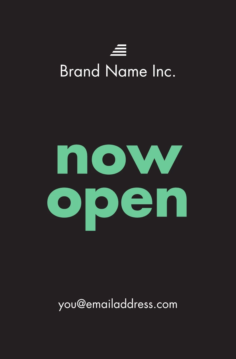Now Open Decal