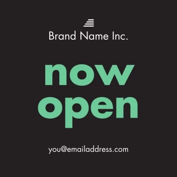 Now Open Decal