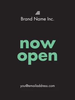 Now Open Decal