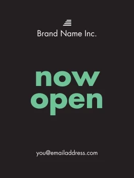 Now Open Decal