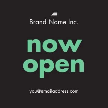 Now Open Decal