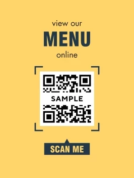 Online Menu Decal