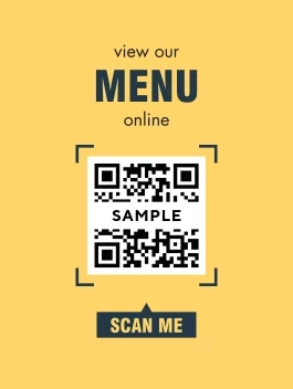 Online Menu Decal