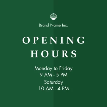 Opening Hours Decal