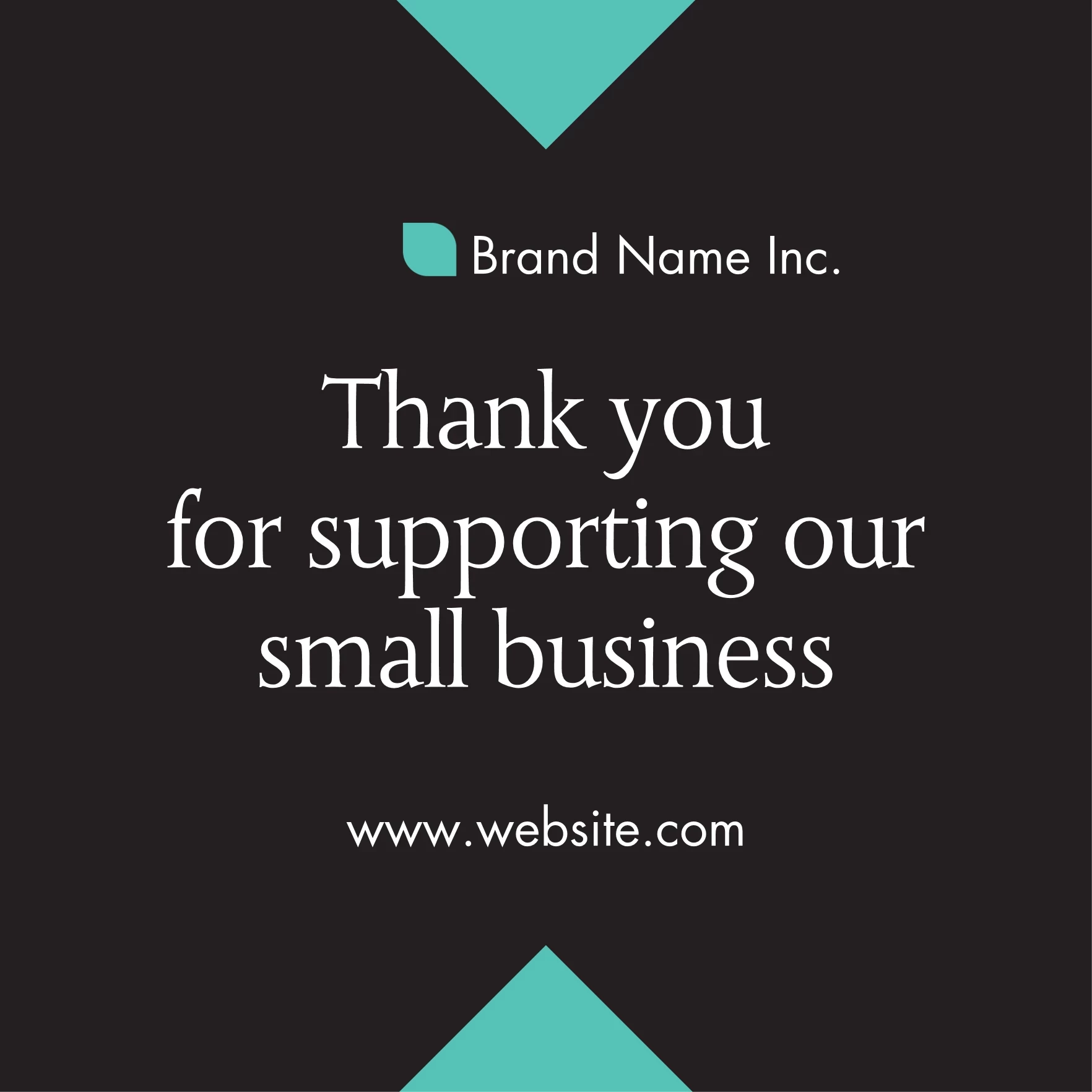 Thank You Small Business Decal