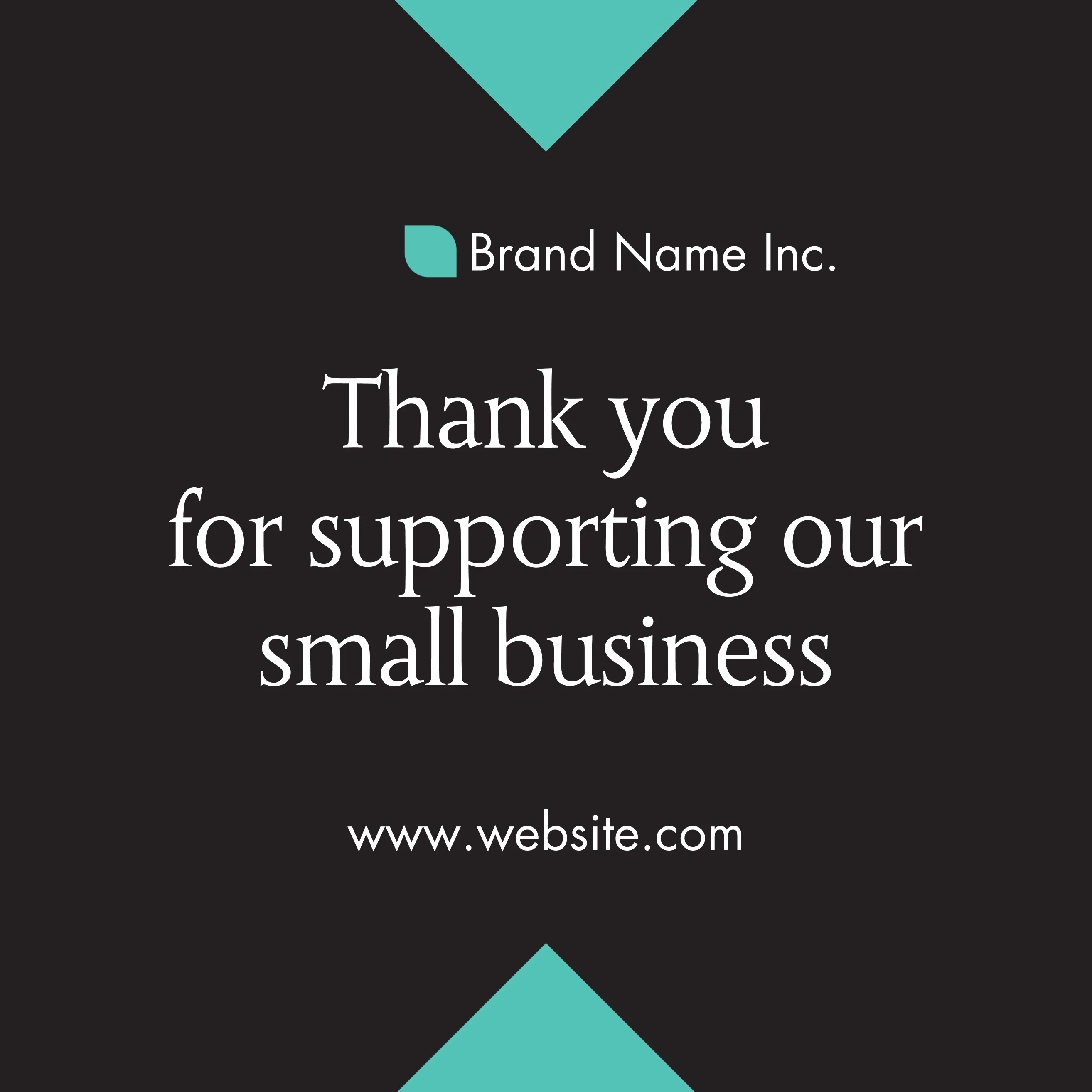 Thank You Small Business Decal