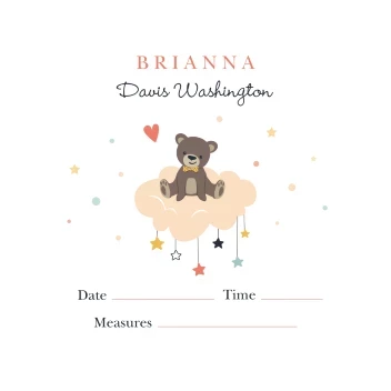 Baby Teddy Bear Announcement