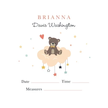 Baby Teddy Bear Announcement