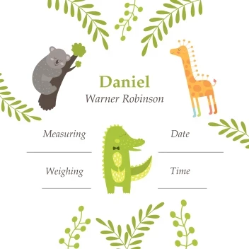 Safari Birth Announcement