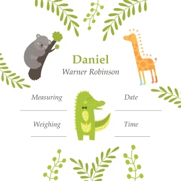 Safari Birth Announcement