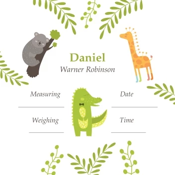 Safari Birth Announcement