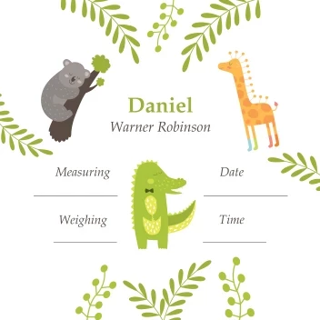 Safari Birth Announcement