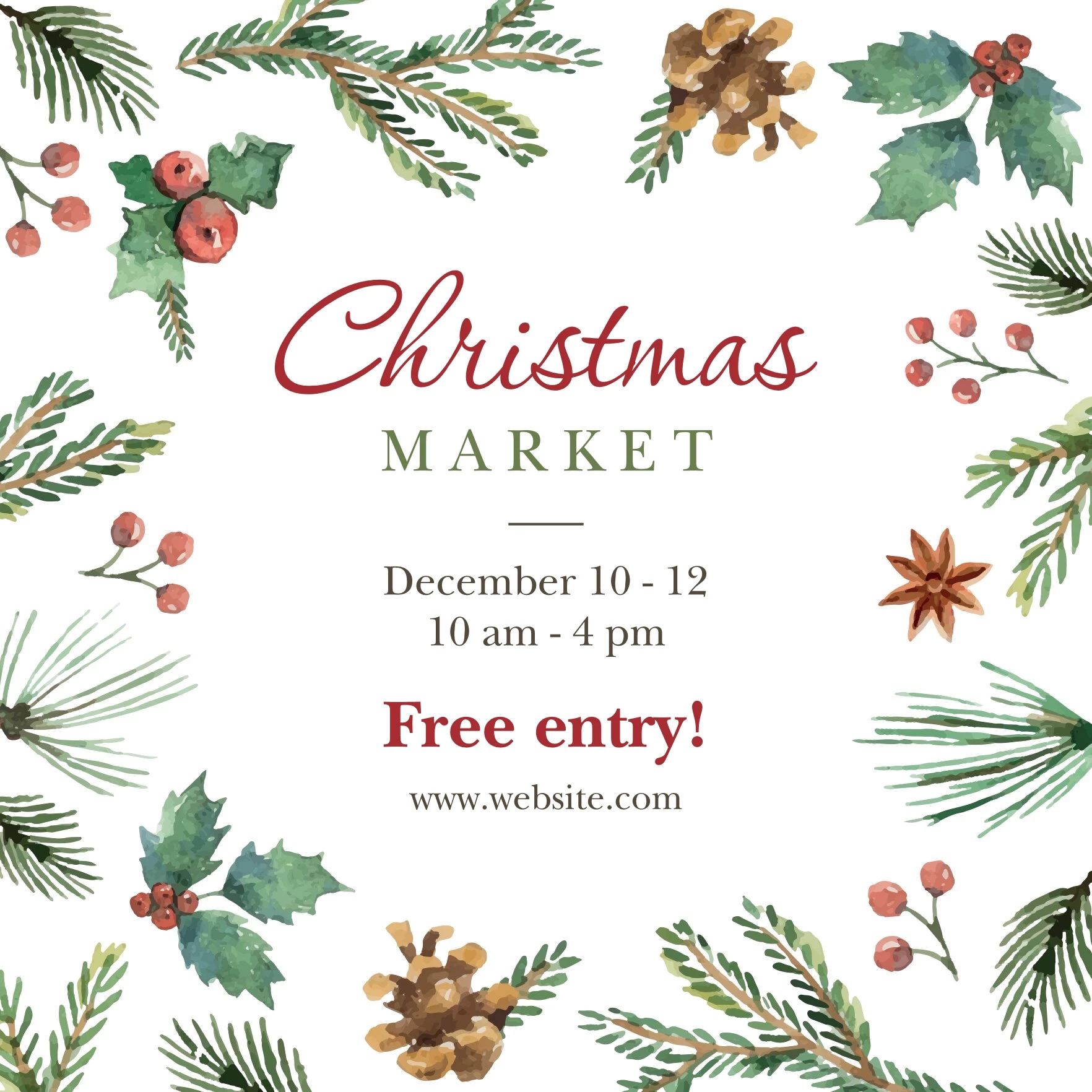 Christmas Market Foliage