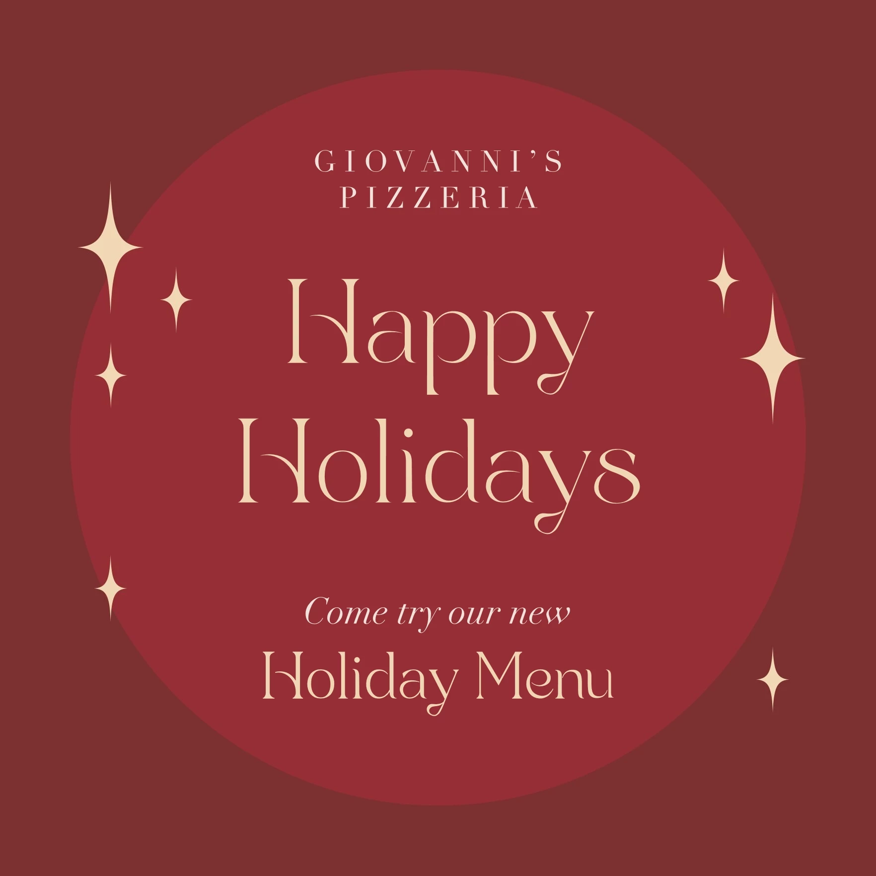 Holiday Menu