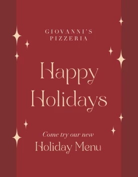Holiday Menu