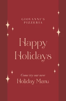Holiday Menu