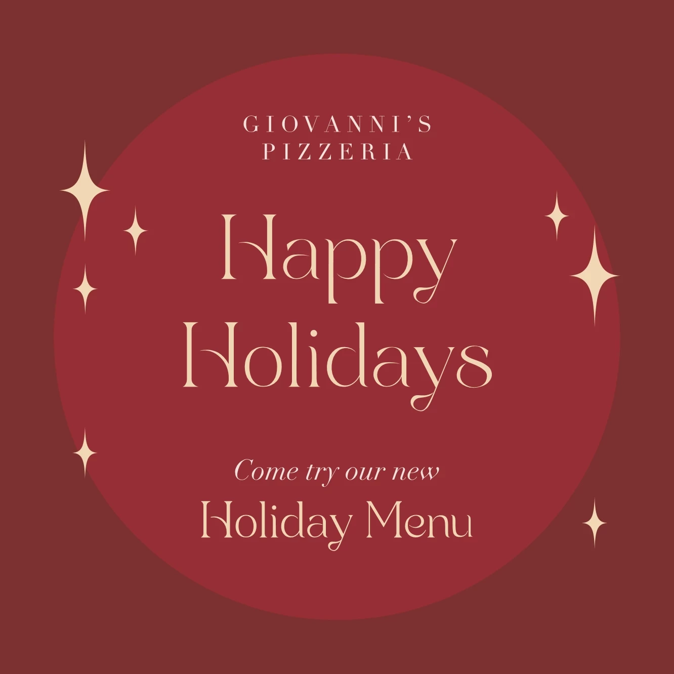 Holiday Menu