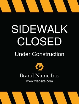 Construction Stripes Signage