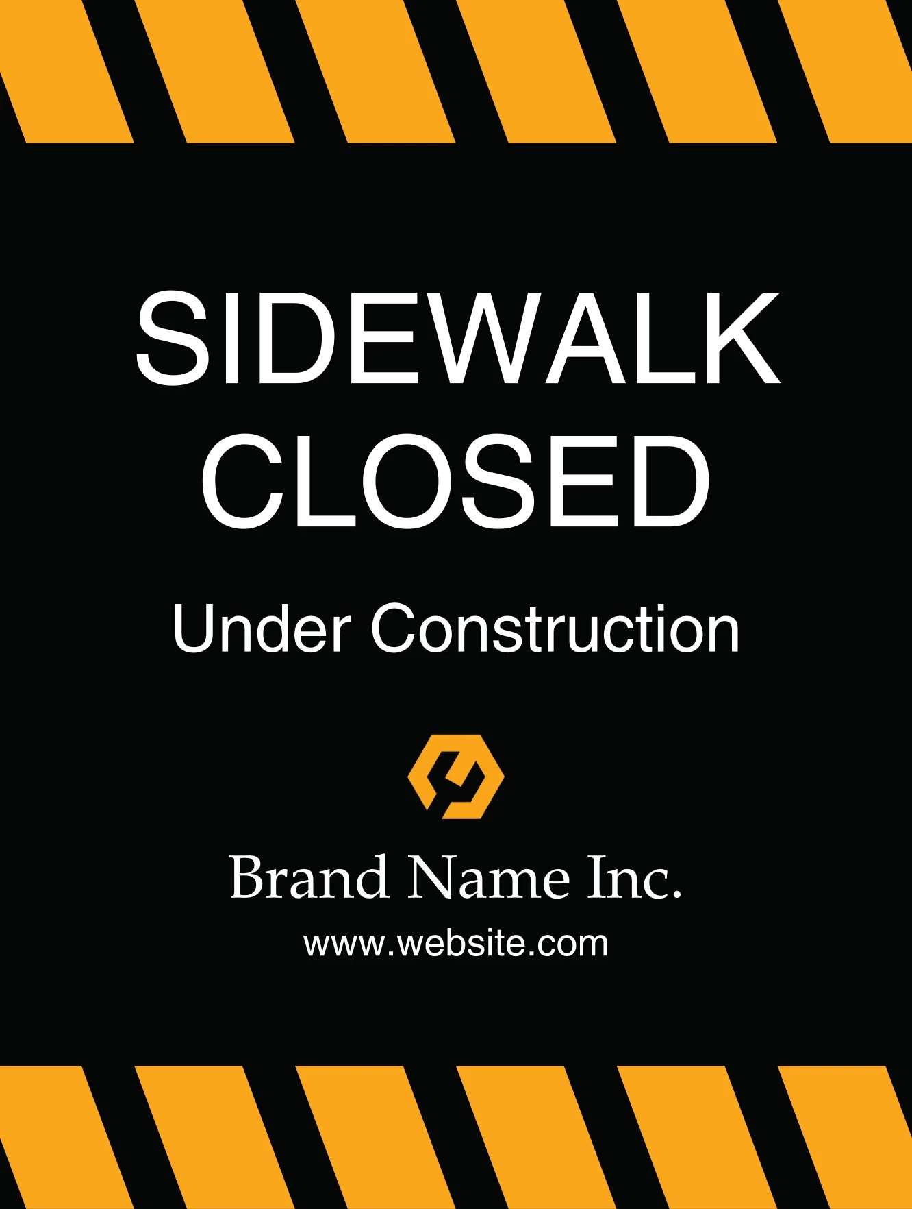 Construction Stripes Signage