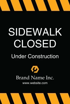 Construction Stripes Signage