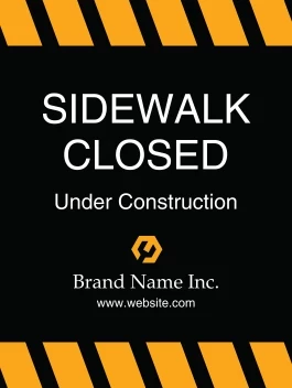 Construction Stripes Signage