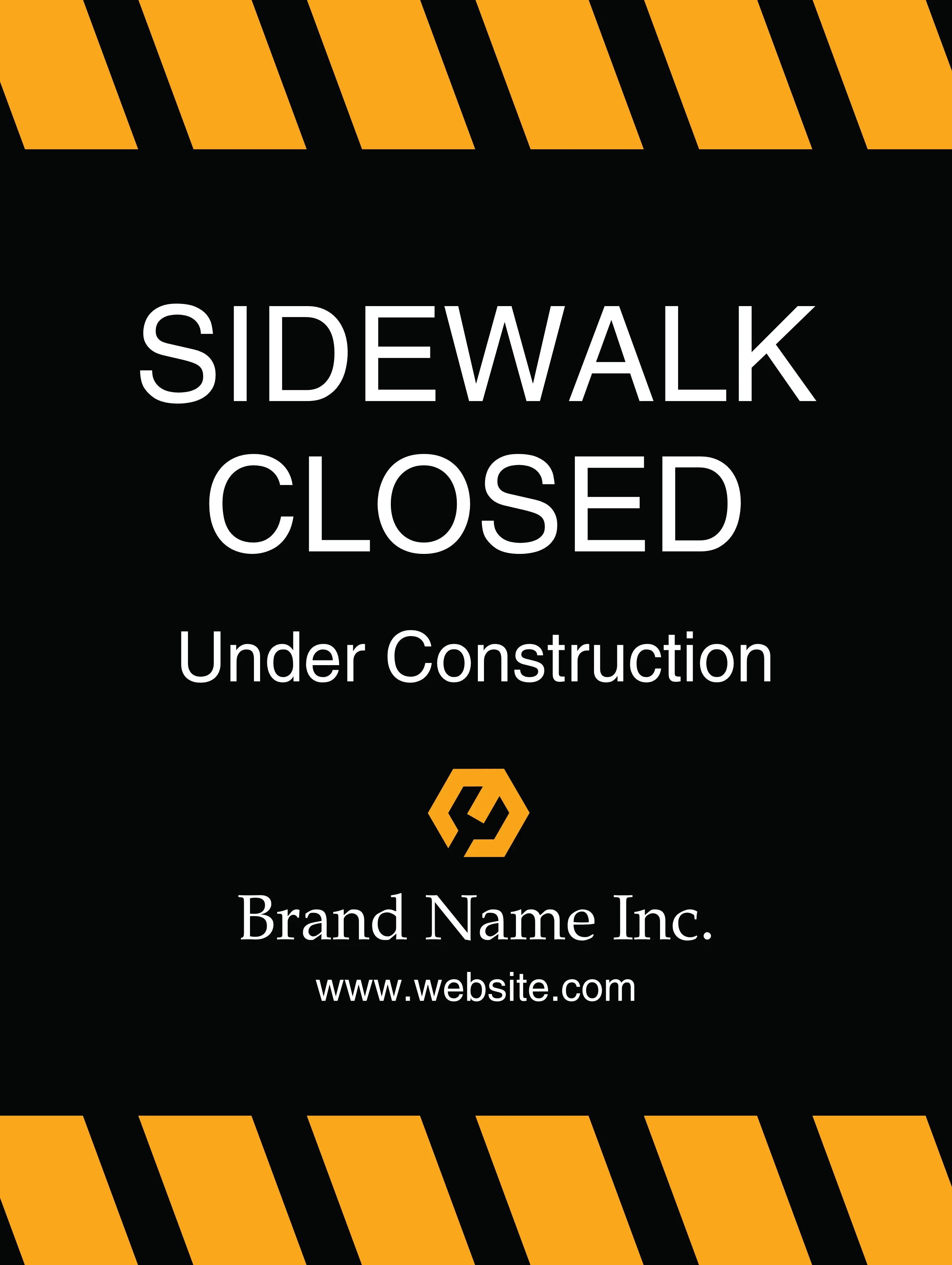 Construction Stripes Signage
