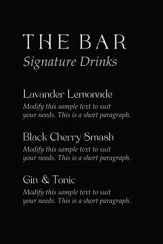 Chic Love and Thanks Bar