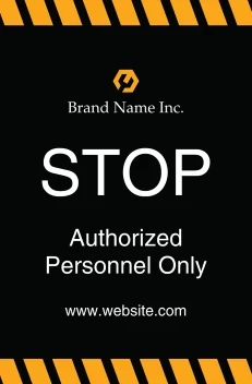 Construction Stripes Signage