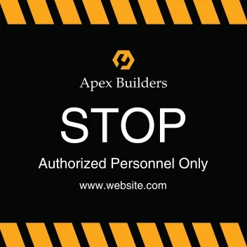 Construction Stripes Signage