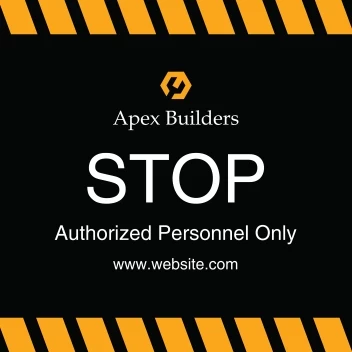 Construction Stripes Signage