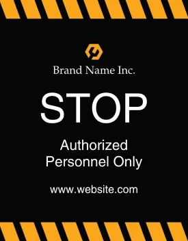 Construction Stripes Signage