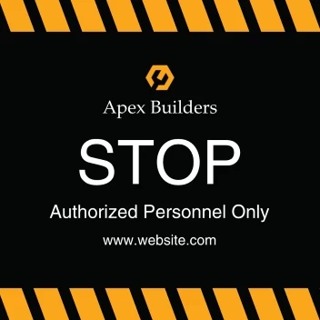 Construction Stripes Signage