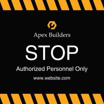 Construction Stripes Signage