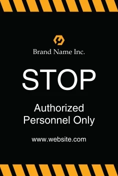 Construction Stripes Signage