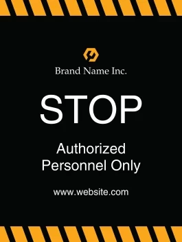 Construction Stripes Signage