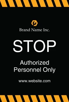 Construction Stripes Signage