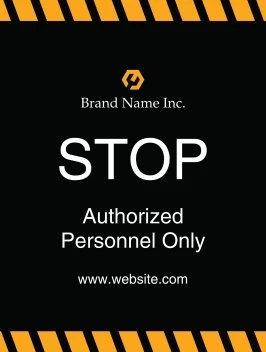 Construction Stripes Signage