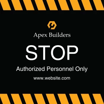 Construction Stripes Signage