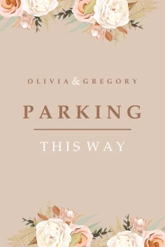 Floral Swirl Parking This Way