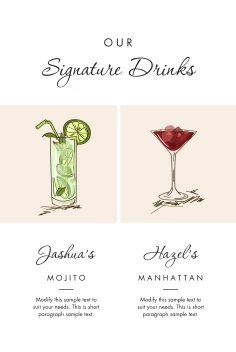 Modern Script Bar Menu