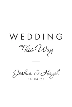 Modern Script Wedding This Way