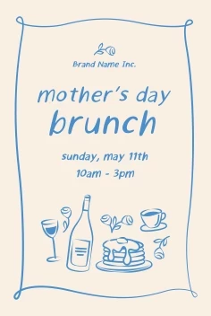 Mother's Day Brunch Illustrations
