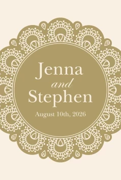 Classic Pattern Wedding Decal
